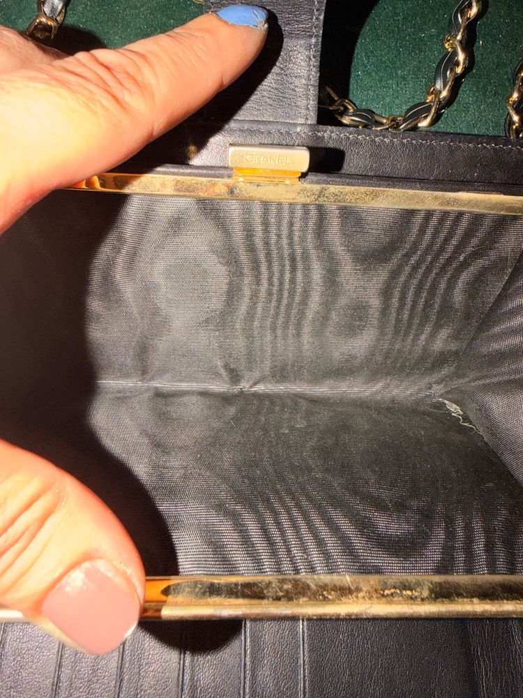 Chanel Black Leather Wallet On Chain BNWT  image 6