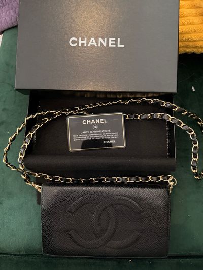 Chanel Black Leather Wallet On Chain BNWT