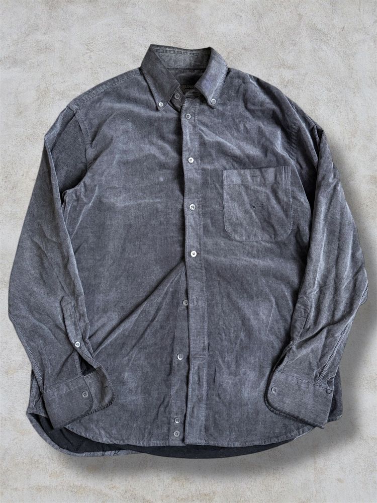Paul & Shark Grey Corduroy Shirt
