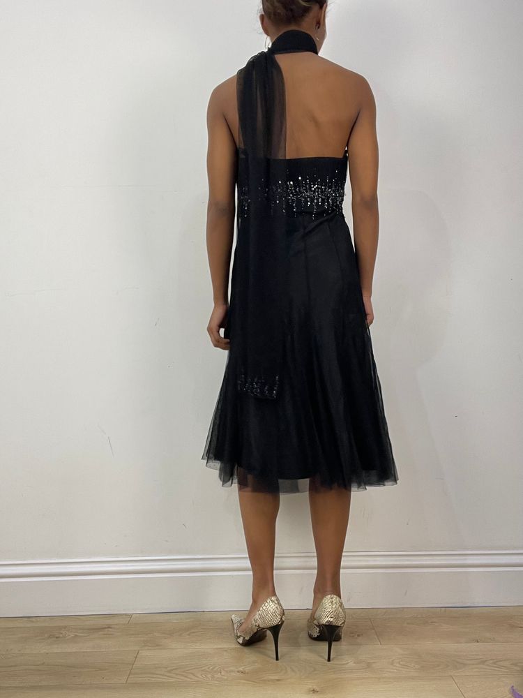 vintage edit thirty-six | small black bandeau midi dress image 7