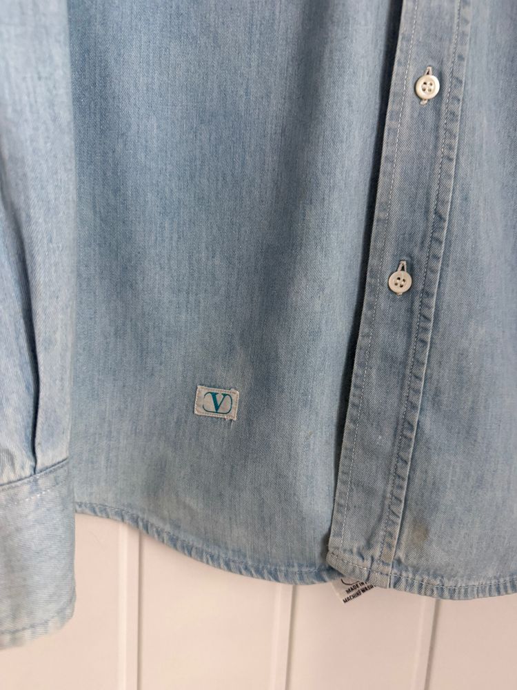 Valentino 1980s Denim Cotton Shirt - Size M image 4