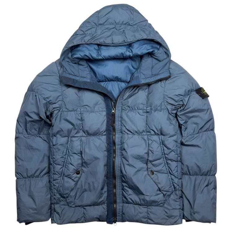 A/W 18 Stone Island Crinkle Reps NY Down Puffer Jacket - Blue