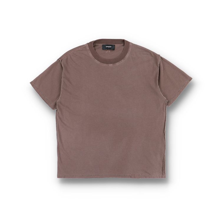 Represent Clo. Washed Brown Initial Inside Out Oversized T-Shirt