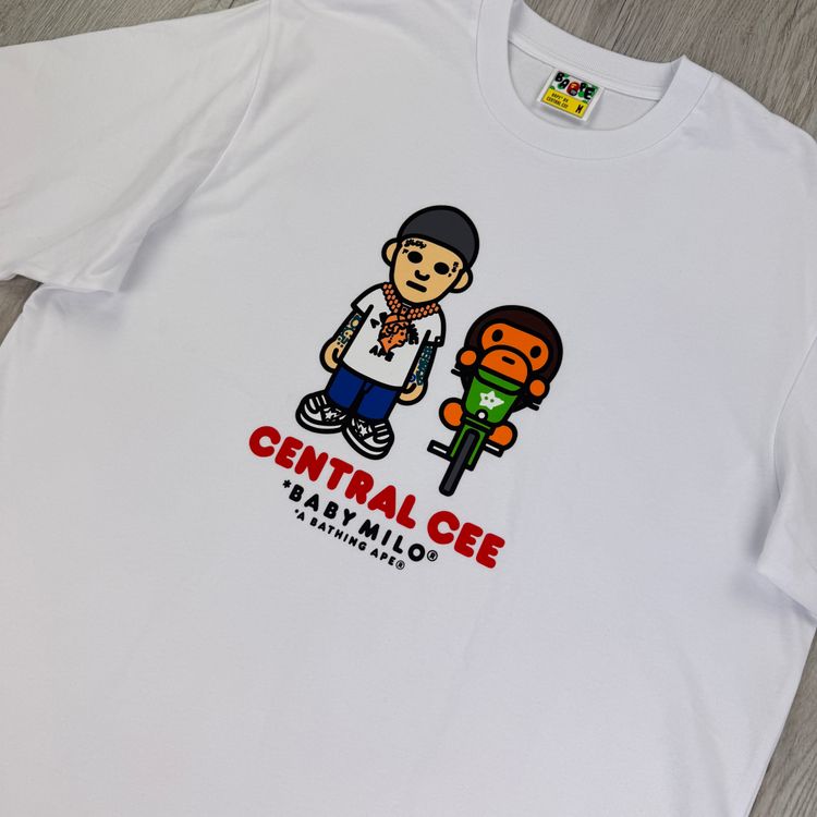 Bape x Central Cee Men’s White T-shirt  - Medium imagen 4