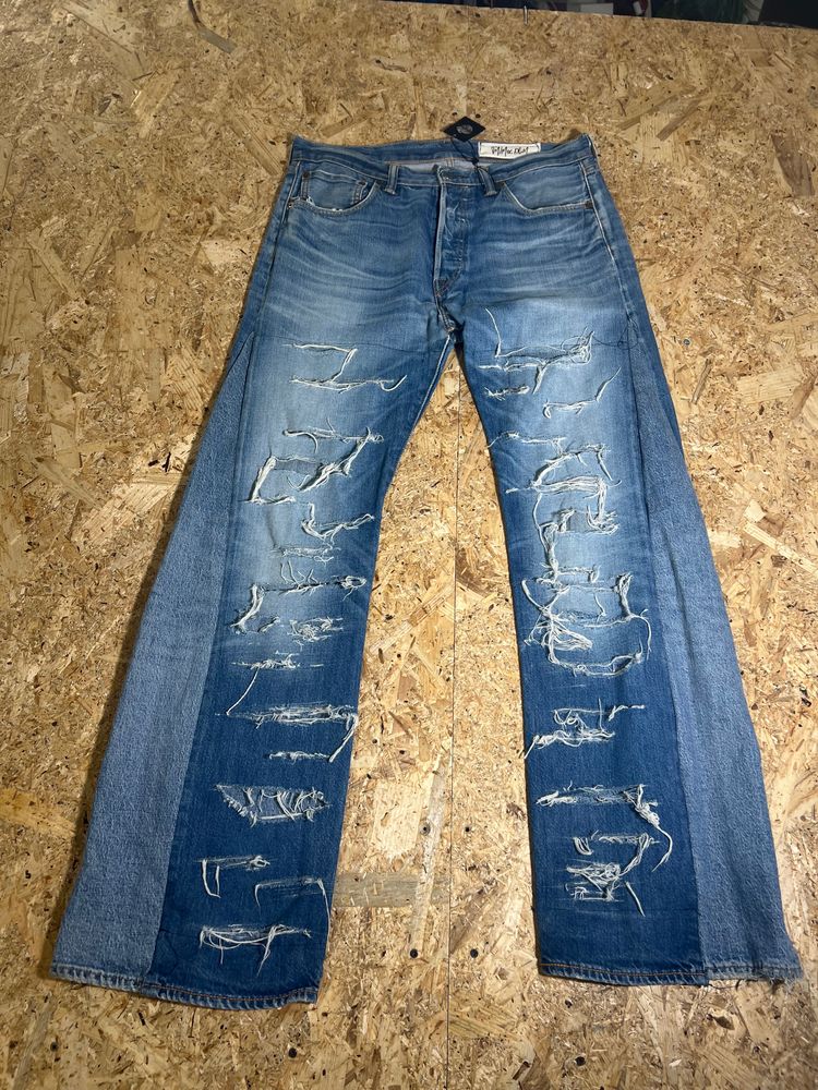 Nudie Jeans Distressed Blue Denim Jeans product image