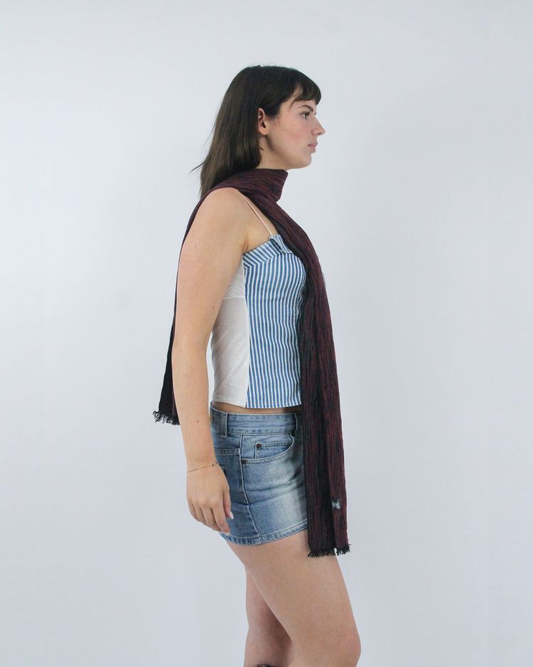 gilmore girls | burgundy stripped scarf obraz 2