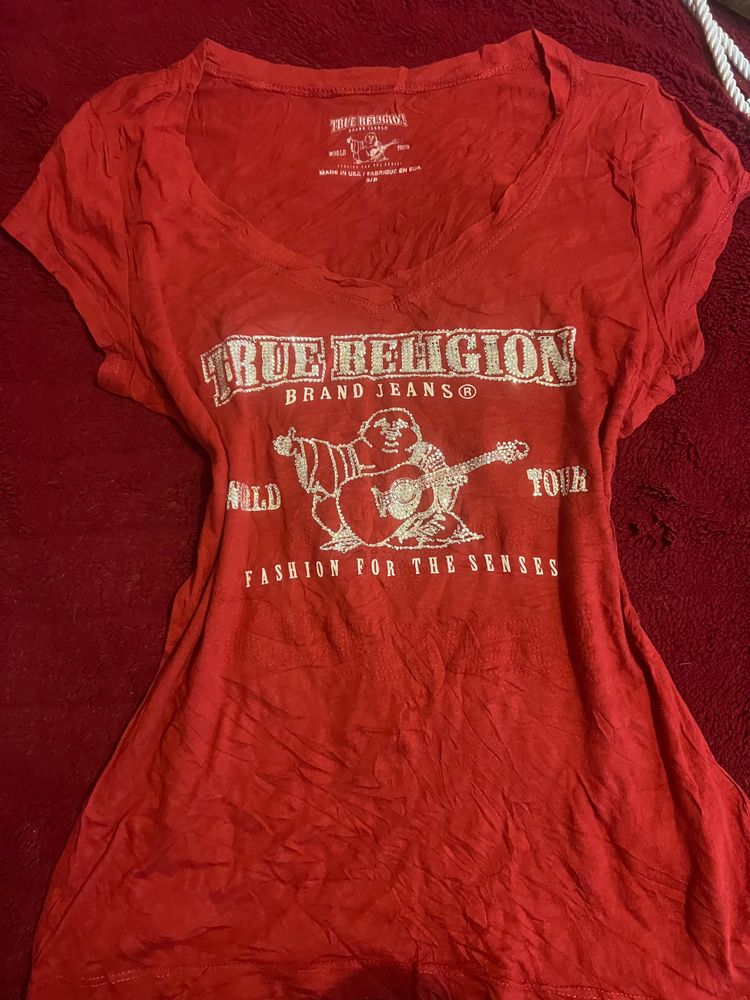 True Religion Red Graphic T-Shirt