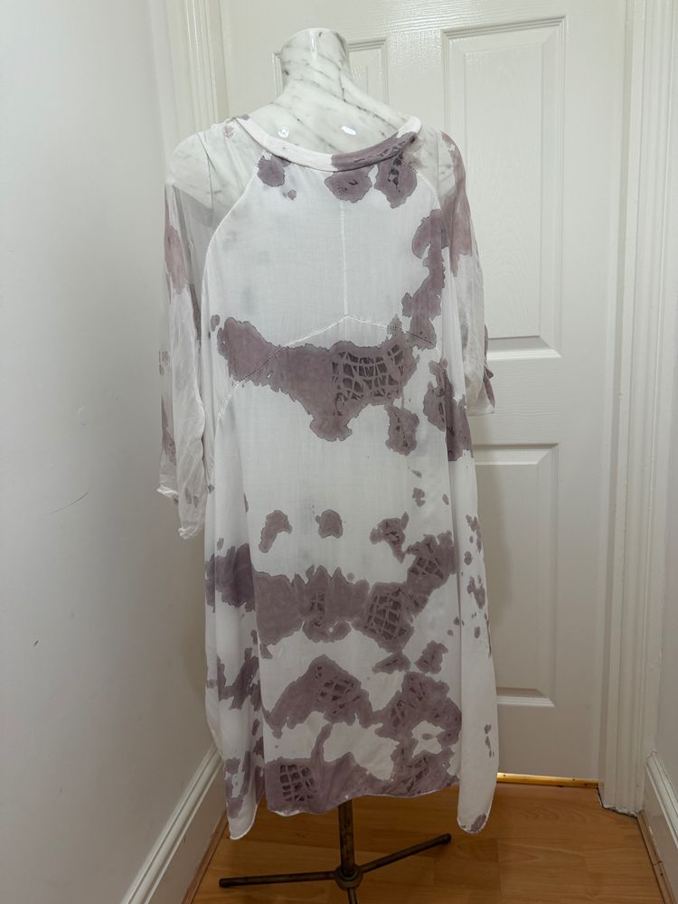 Other White And Purple Patterned Dress product image