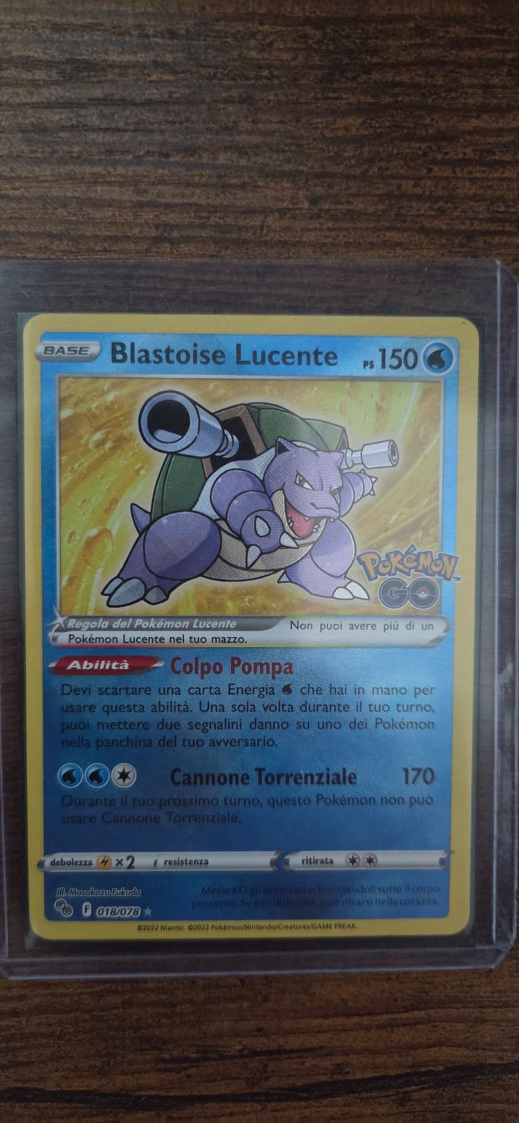 Pokémon Blastoise Lucente Pokémon Card product image
