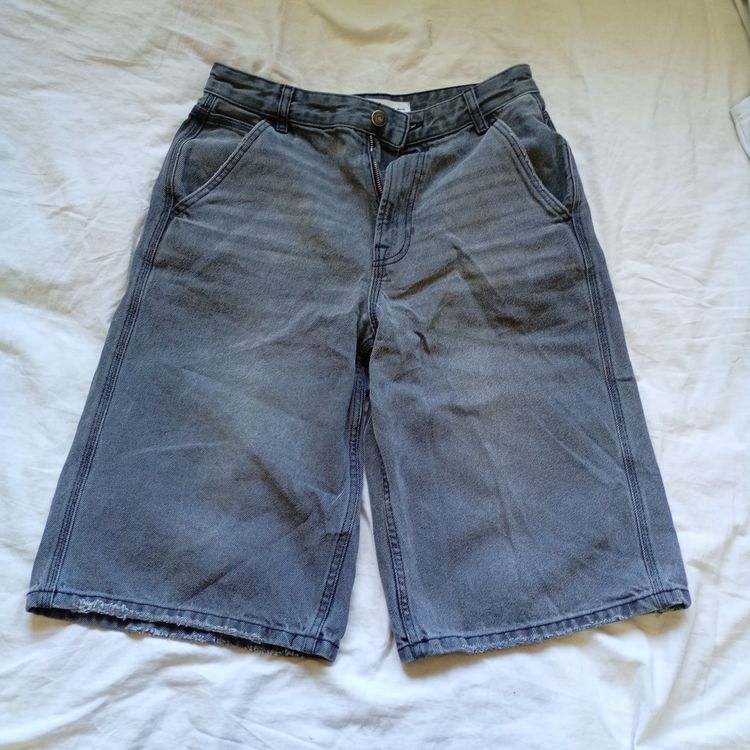 Grey Denim Shorts