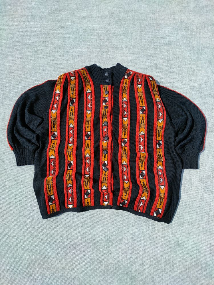 Other Cardigan vintage jacquard geometrico - Gaby Model product image