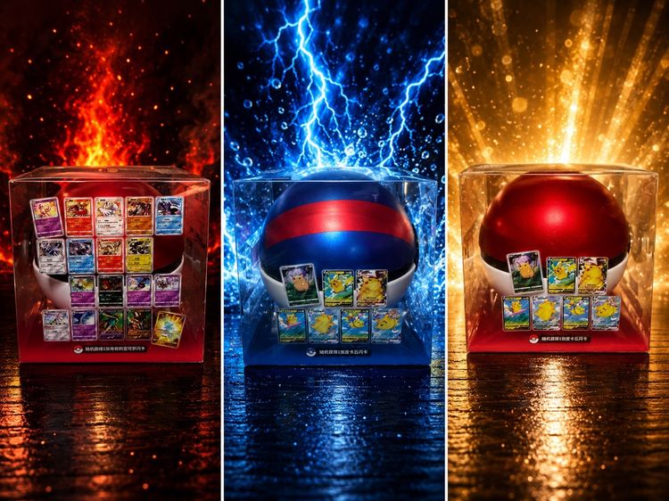 Chinese fatpack Poké Ball Collectible Gift Box Set imagen 4