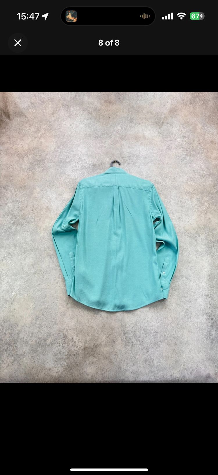 Ralph Lauren Shirt Men’s Large Turquoise Aqua Cotton Long Sleeve Slim Fit Casual obraz 3