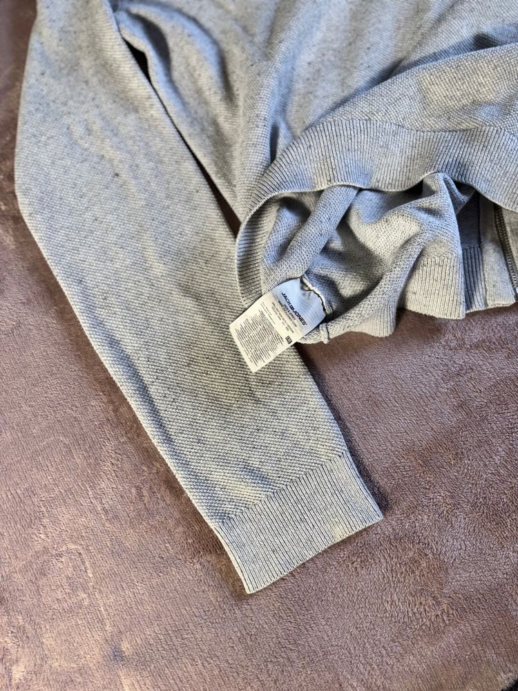 Jack & Jones Grey Zip-Up Sweater image 6