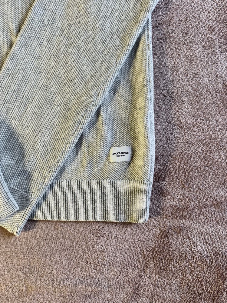 Jack & Jones Grey Zip-Up Sweater image 3