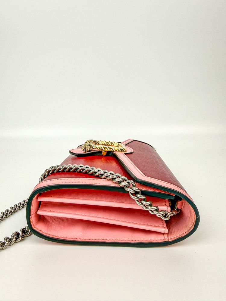 Gucci Red And Pink Leather Shoulder Bag 5