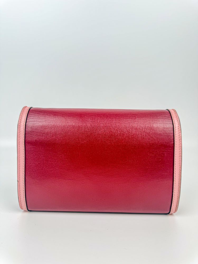 Gucci Red And Pink Leather Shoulder Bag 2
