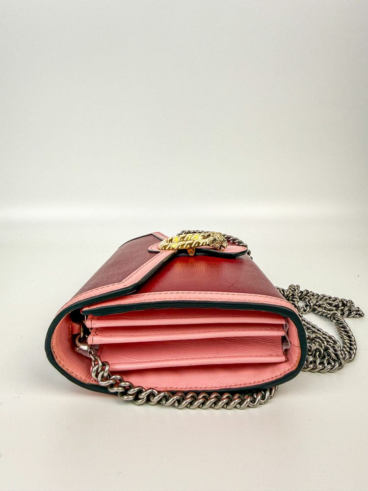 Gucci Red And Pink Leather Shoulder Bag 4
