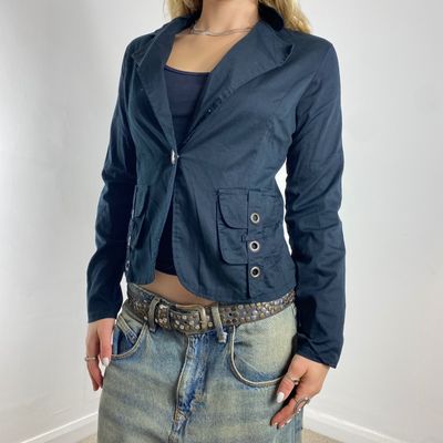 Black Fitted Blazer Jacket