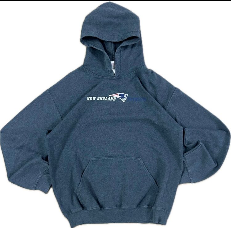 New England Patriots blue hoodie with New England Patriots logo product image