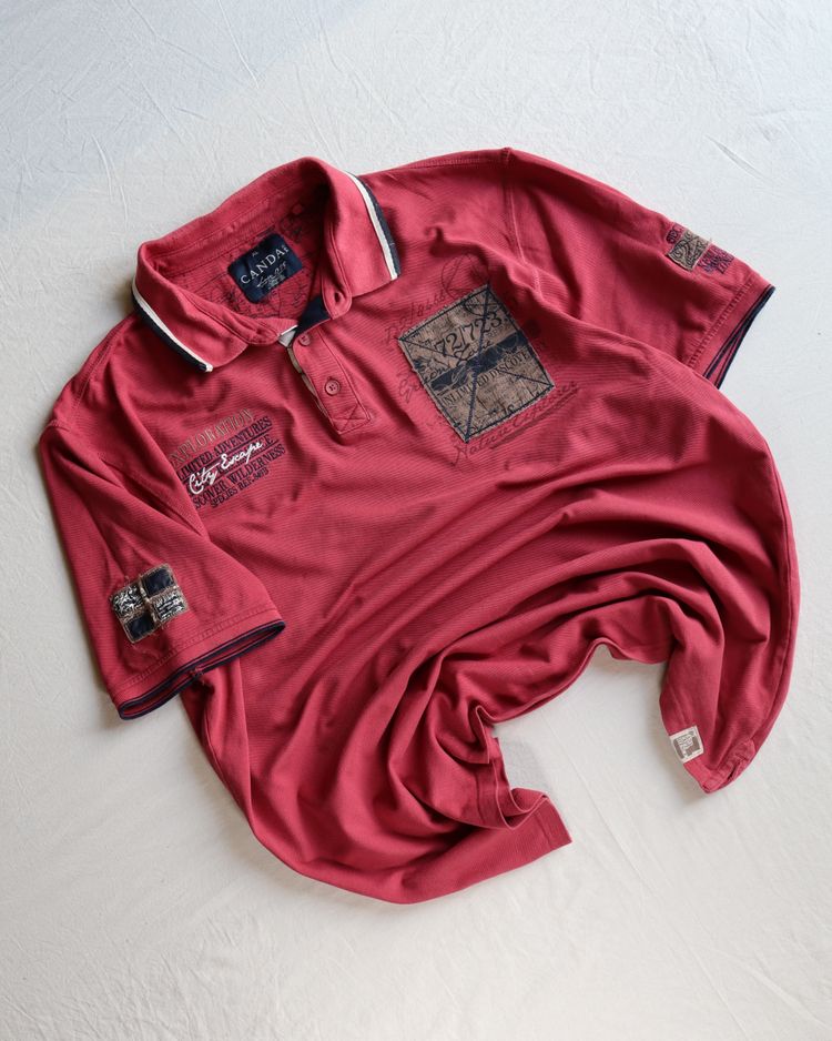 Canda Red Polo Shirt