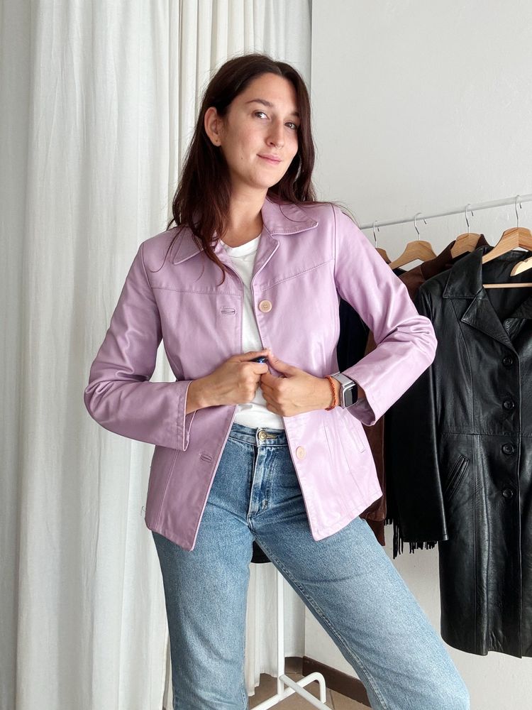 Vera Pelle Giacca in pelle lilla S product image
