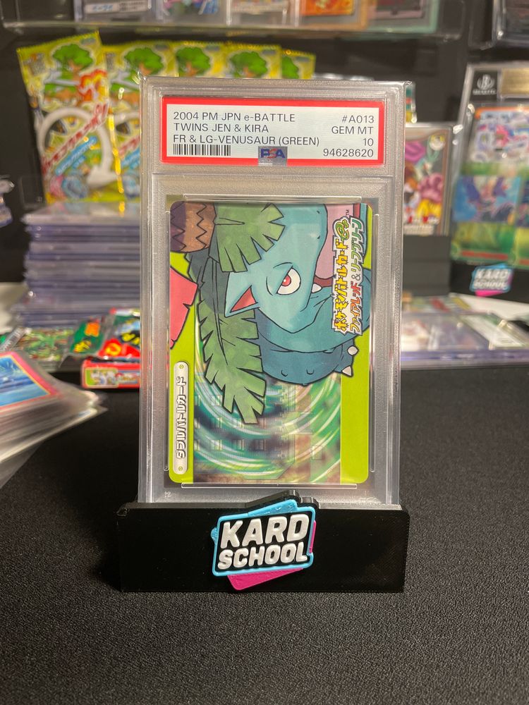 Immagine del prodotto Twins 2004 Pm Jpn E-Battle Twins Jen & Kira Fr & Lg Venusaur (Green) Trading Card Psa 10