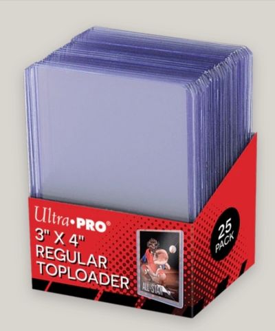1 paquete de 25 toploaders ultra pro 3" x 4"