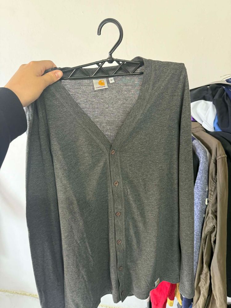Carhartt Carhartt Grey Button-Up Cardigan product image