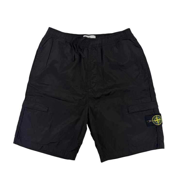 Stone Island Men’s Black Nylon Shorts - Uk 34 image 1