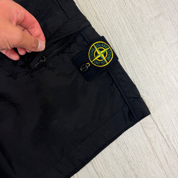 Stone Island Men’s Black Nylon Shorts - Uk 34 image 2