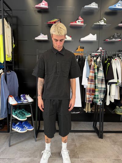 completino nero polo + pantaloncino