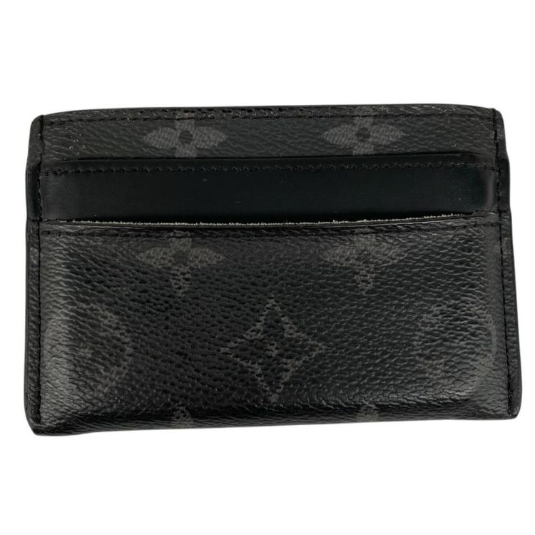 Immagine di Pre-Loved Louis Vuitton Eclipse Monogram Coated Canvas Double Card Holder 1
