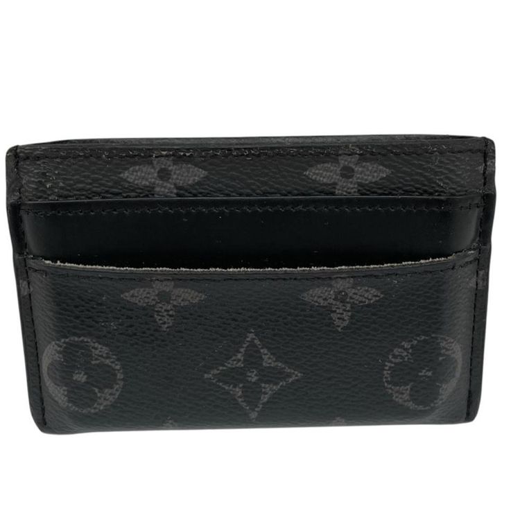 Immagine di Pre-Loved Louis Vuitton Eclipse Monogram Coated Canvas Double Card Holder 4