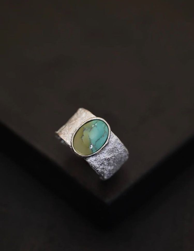 Silver Ring With Turquoise Stone image 1