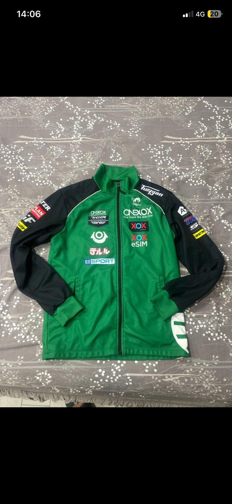 Furigan Green And Black Jacket With Sponsor Logos product image