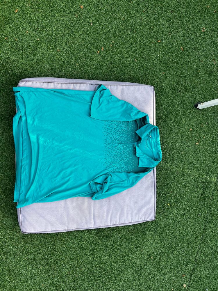 Under Armour Men's Turquoise HeatGear Polo Shirt XL Loose Fit