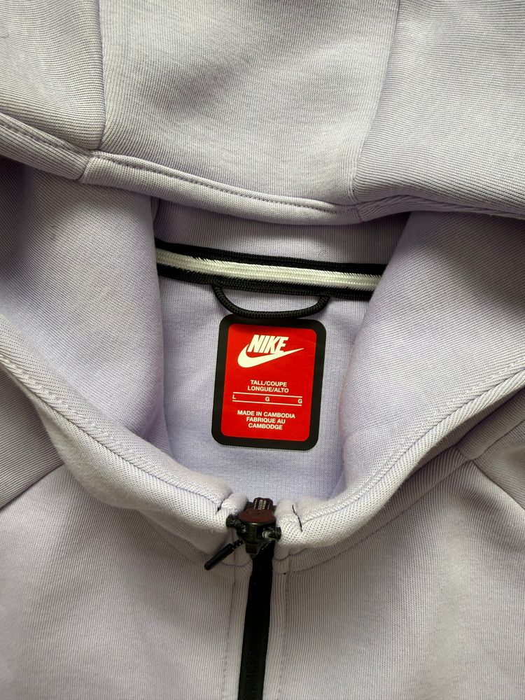 Light Purple Nike Tech Fleece Zip Up Hoody (L Tall) image 5
