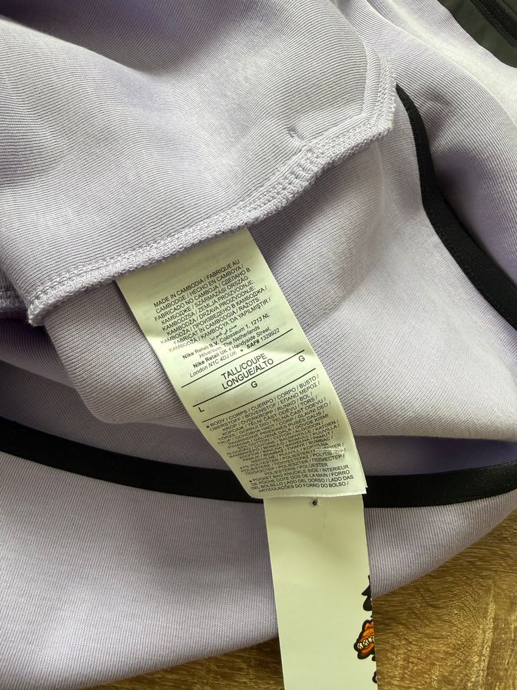 Light Purple Nike Tech Fleece Zip Up Hoody (L Tall) image 4