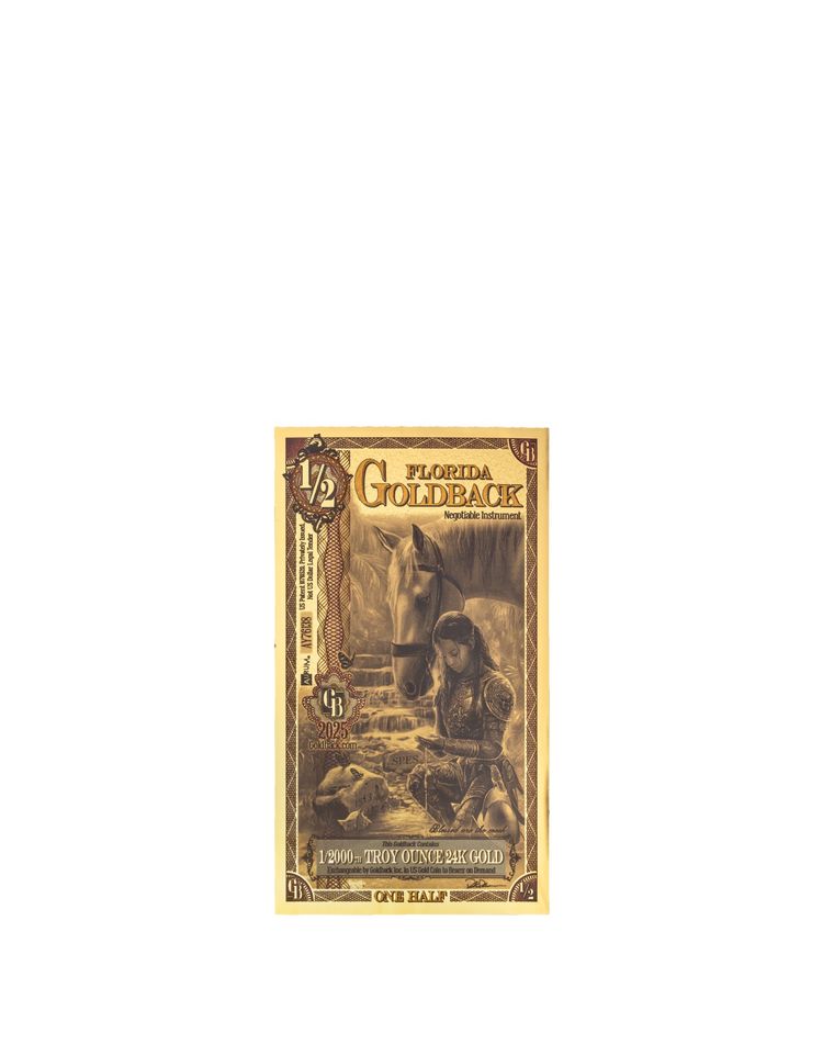 Florida Goldback 1/2 Gold Note