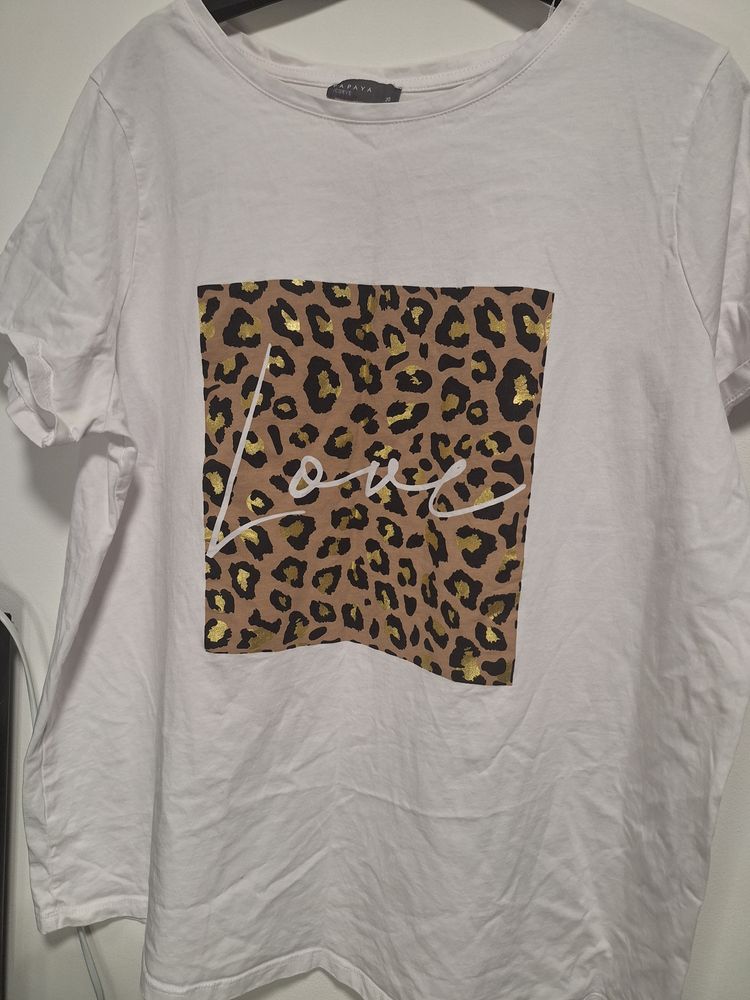 Papaya Papaya T-Shirt With Leopard Print And Text product image