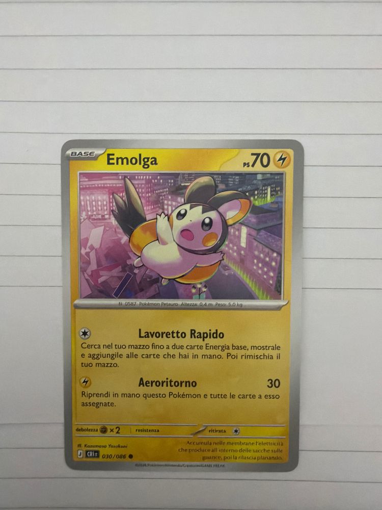 Emolga Pokémon Card imagen 1