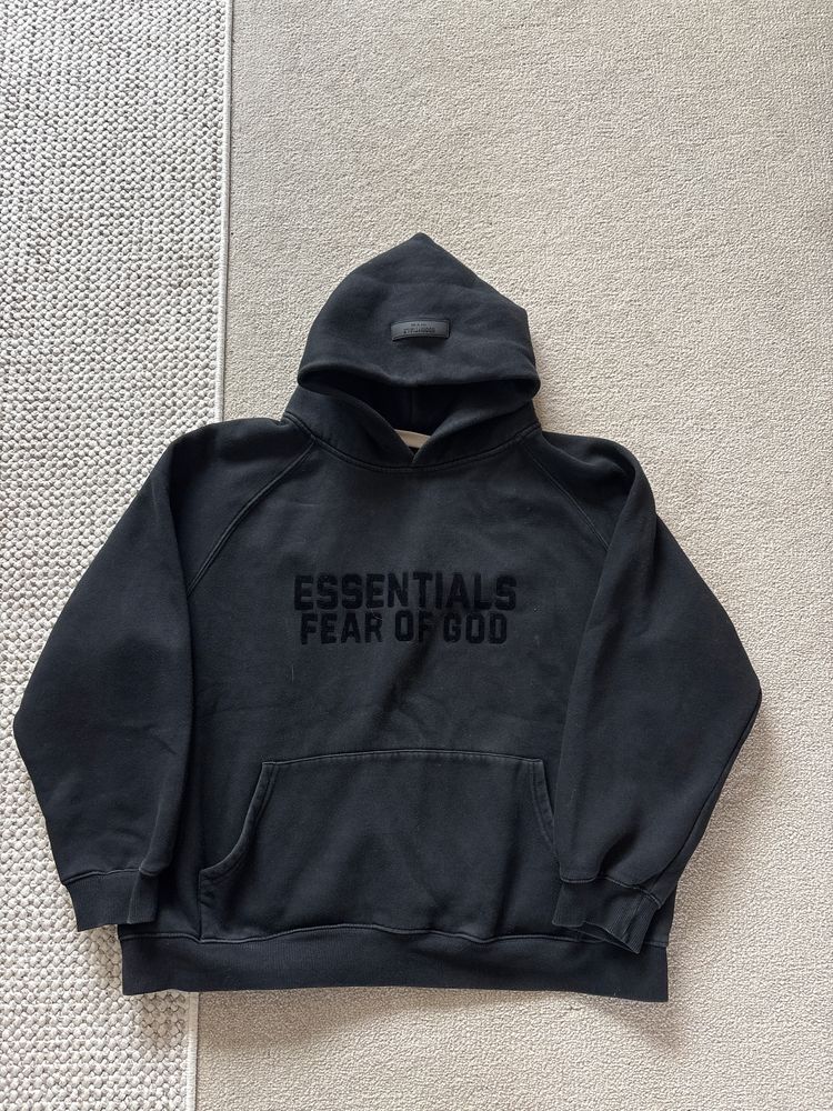 Fear Of God Essentials Black Hoodie Large