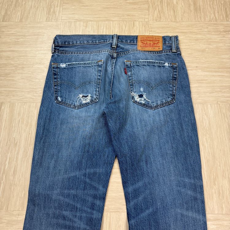 Immagine di Levi's 511 2000's slim fit distressed jeans (S) 8