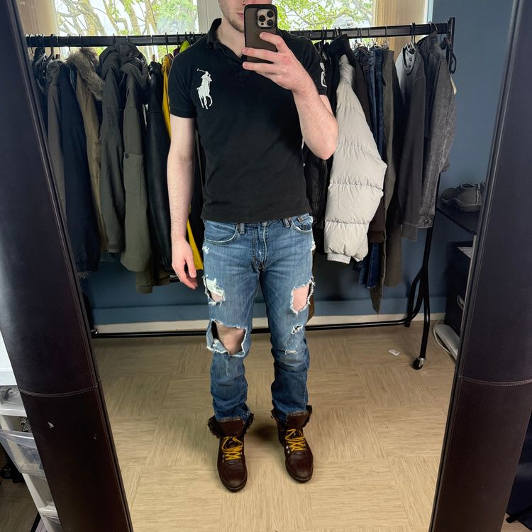 Immagine di Levi's 511 2000's slim fit distressed jeans (S) 9