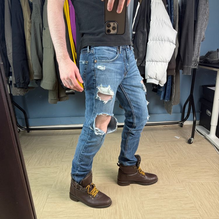 Immagine di Levi's 511 2000's slim fit distressed jeans (S) 12