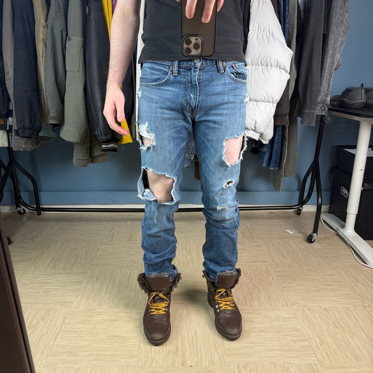 Immagine di Levi's 511 2000's slim fit distressed jeans (S) 6
