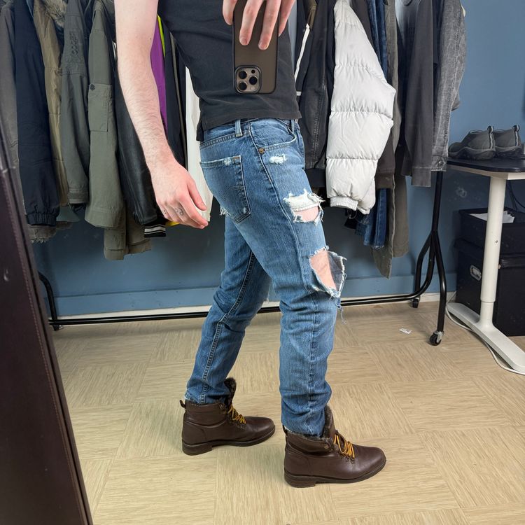 Immagine di Levi's 511 2000's slim fit distressed jeans (S) 4