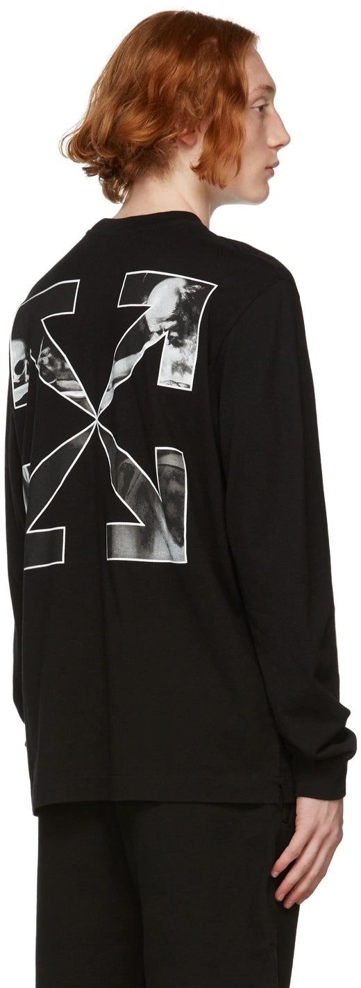 Off-White Black Caravaggio Arrows Long Sleeve Skate T-Shirt 4