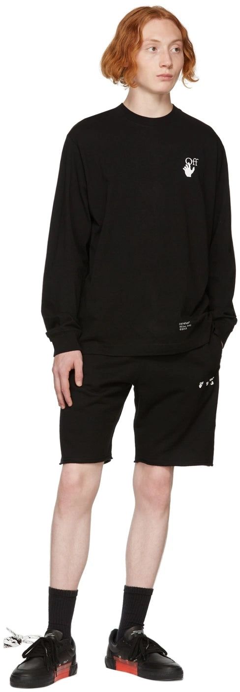 Off-White Black Caravaggio Arrows Long Sleeve Skate T-Shirt 8